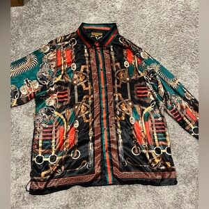 Prestige Button Up Black and Red Men’s Size 4X